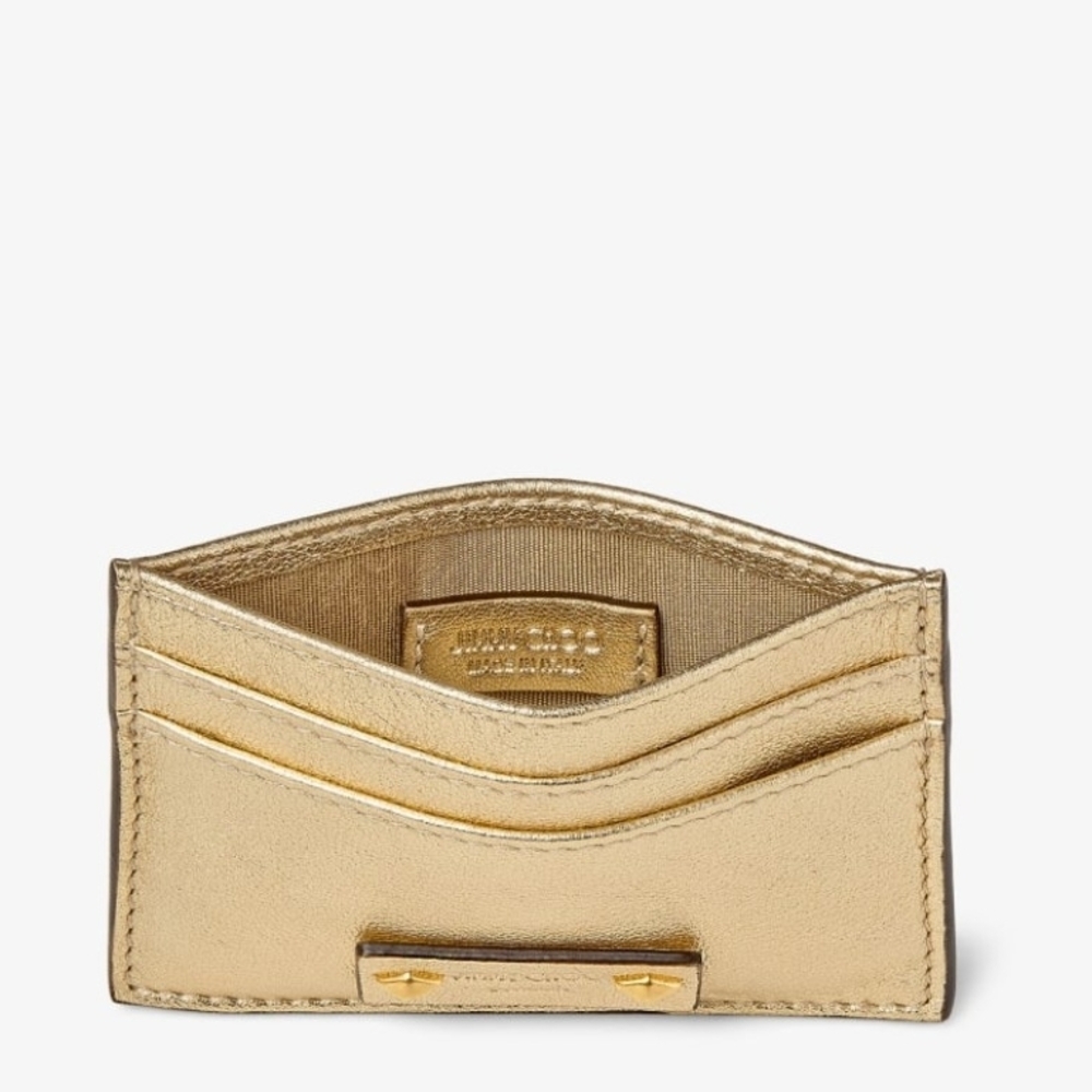 Jimmy Choo Metallic Gold Card Holder - Picture 3 of 9